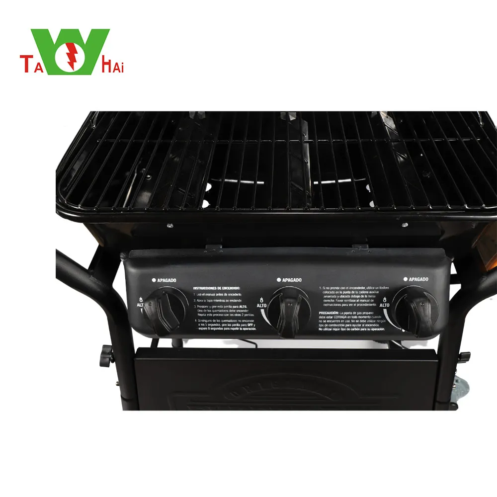 American Style Outdoor Camping Gas Grill Garden Classic Trolley Gas Barbecue Bbq Grill