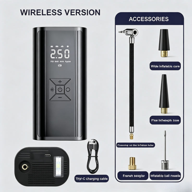  YIJU 150PSI Wireless Portable Air Pump Mini Electric Tire Inflator Compressor for Car Bicycle Motorcycle 