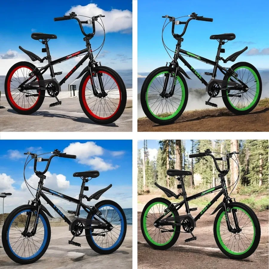 دراجات Freestyle BMX مقاس 20 مقاس 26 بوصة مع إطار فولاذي وتصميم مريح قابل للتعديل وسرعة واحدة لركوب الدراجات في الهواء الطلق #4