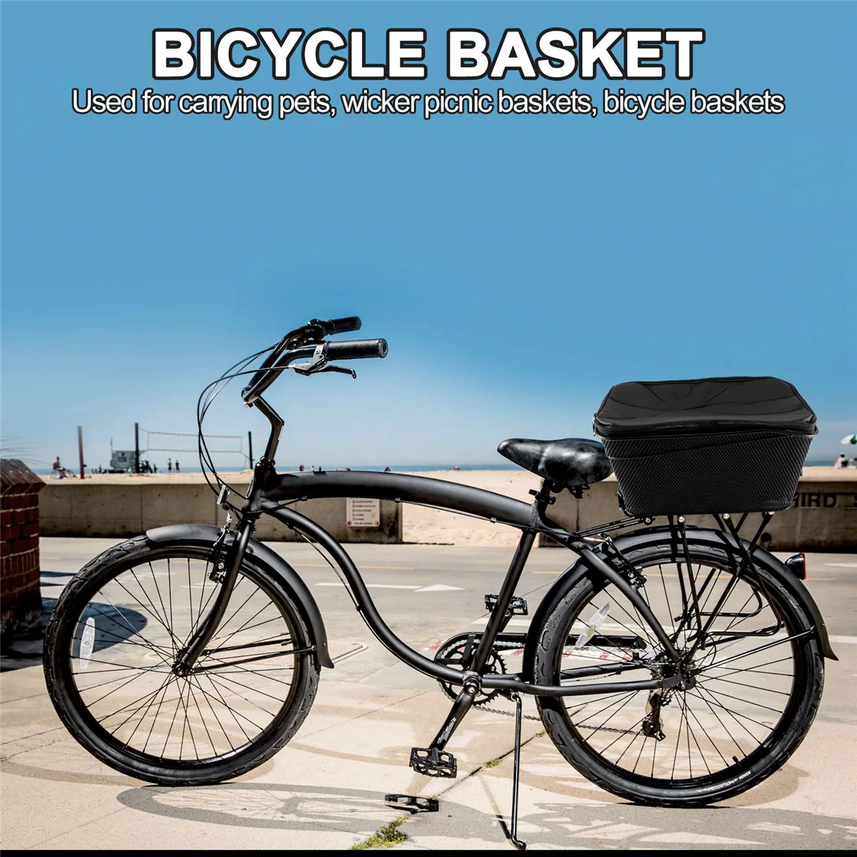 Rack de carga traseiro para bicicleta de grande capacidade altamente recomendado com capa à prova d'água A