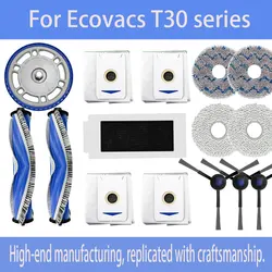 Ecovacs DEEBOT T30 Omni/T30 Pro Omni YEEDI M12 ULTRA PLUS/M12 Pro+ 로봇 진공메인 사이드 브러시 먼지 봉투 및 필터 네트