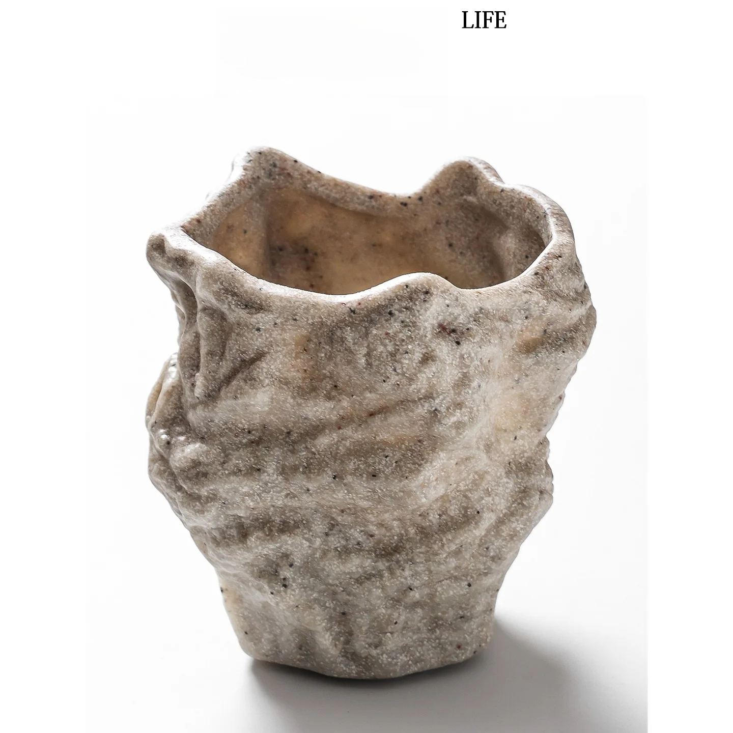 

Danish Style Minimalist Aesthetic Desktop Trash Can Irregular Shape Pebble Material Living Room Coffee Table Home Dining Tabl...
