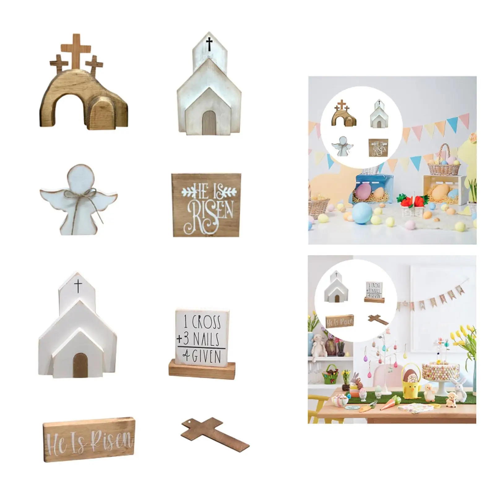 

Easter Resurrection Scene Easter Gift Rustic for Window Wall Dining Table