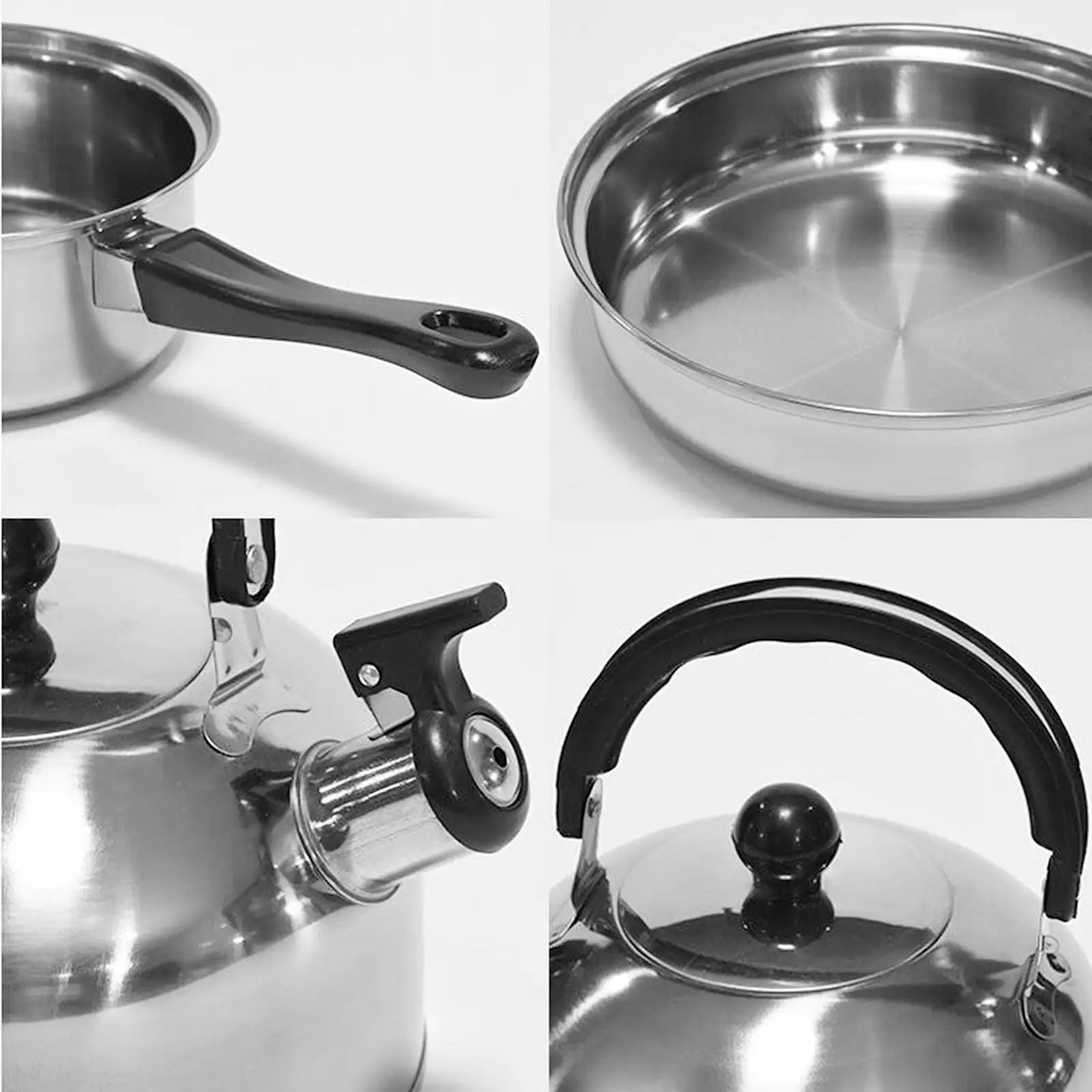 Kitchen Cookware Sets Portable Sturdy Stainless Steel Soup Pot Kitchen Cooking Pot for Hiking Home Kitchen Camping Boiling Soups