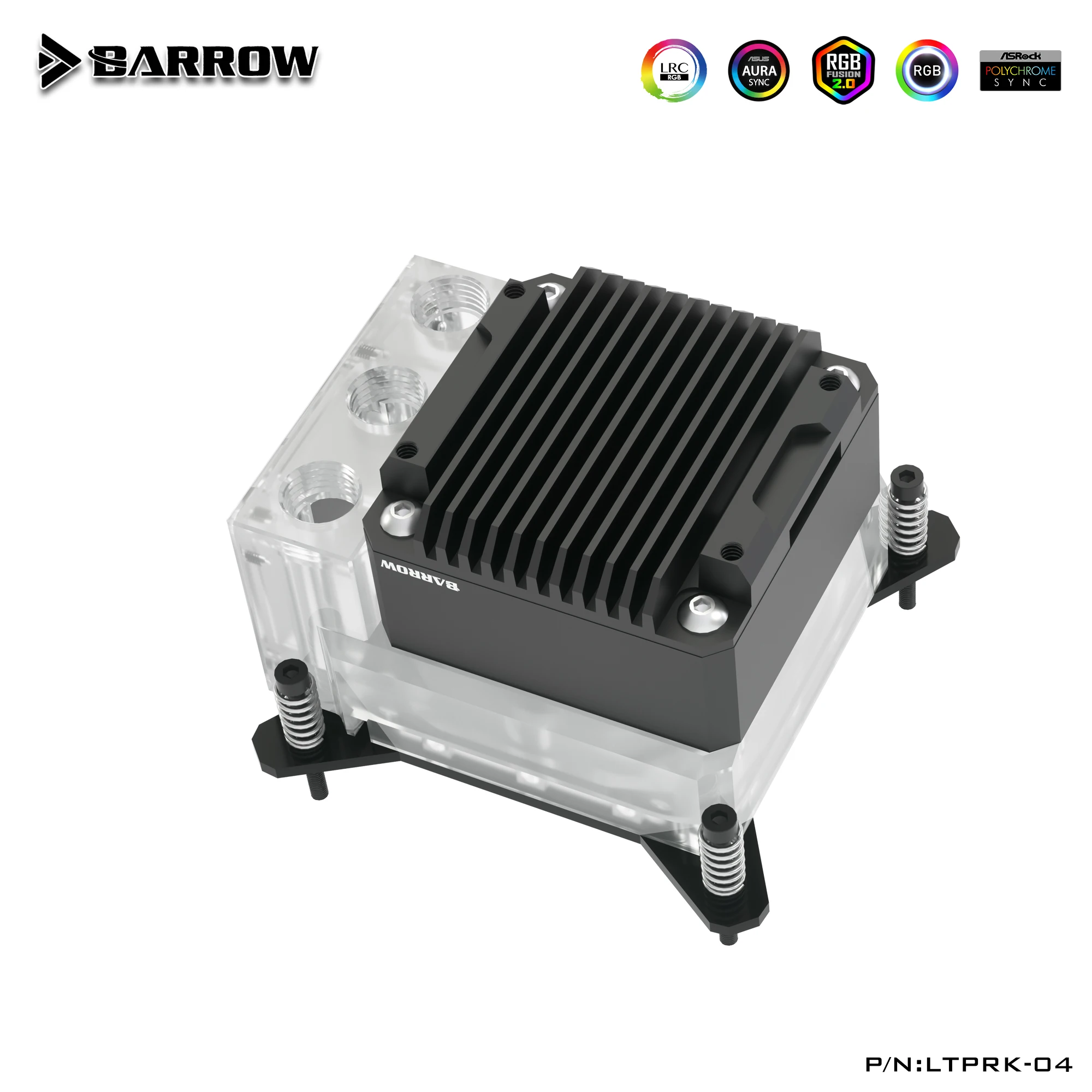 Bomba de bloco de cpu barrow 1700, combo 17w pwm para intel 1200 amd am5 am4, plataforma x99 x299, kit de resfriamento de água com caixa itx, LTPRK-04