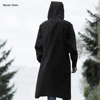 Black Adult Raincoat Waterproof Long Thickened Raincoats Women Men EVA Rain coat Hooded For Outdoor Hiking Travel Fishing
