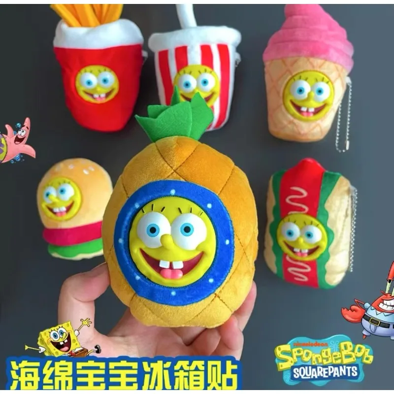 SpongeBob SuqarePants 25th Anniversary Gourmet Food Series Refrigerator Magnet Toy Action Figures Ornaments Collection Kids Gift