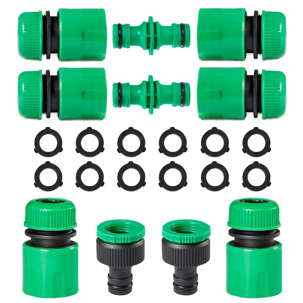 Garden Watering Hose ABS Quick Connector 1/2” End Double Male Hose Coupling Joint Adapter Extender Set For Hose Pipe Tube