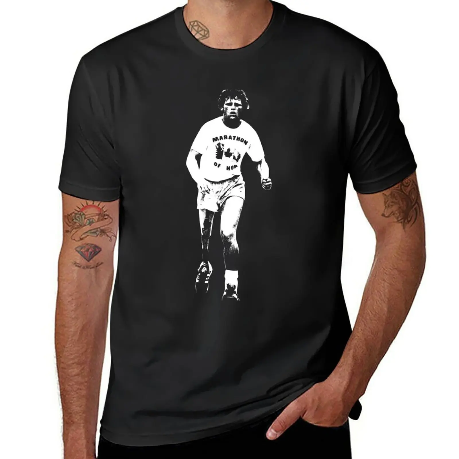 Terry Fox - Keep Running - The White Stencil T-Shirt blank t shirts sports fan t-shirts summer tops tshirts for men