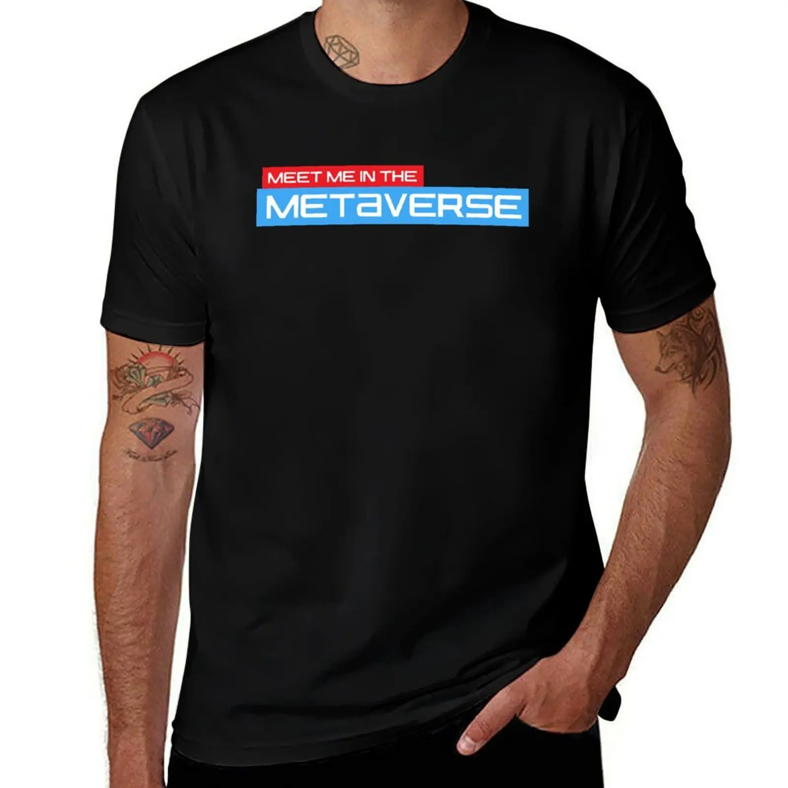Rencontrez-moi dans le Metaverse - T-shirt VR à manches courtes avec imprimé tendance
