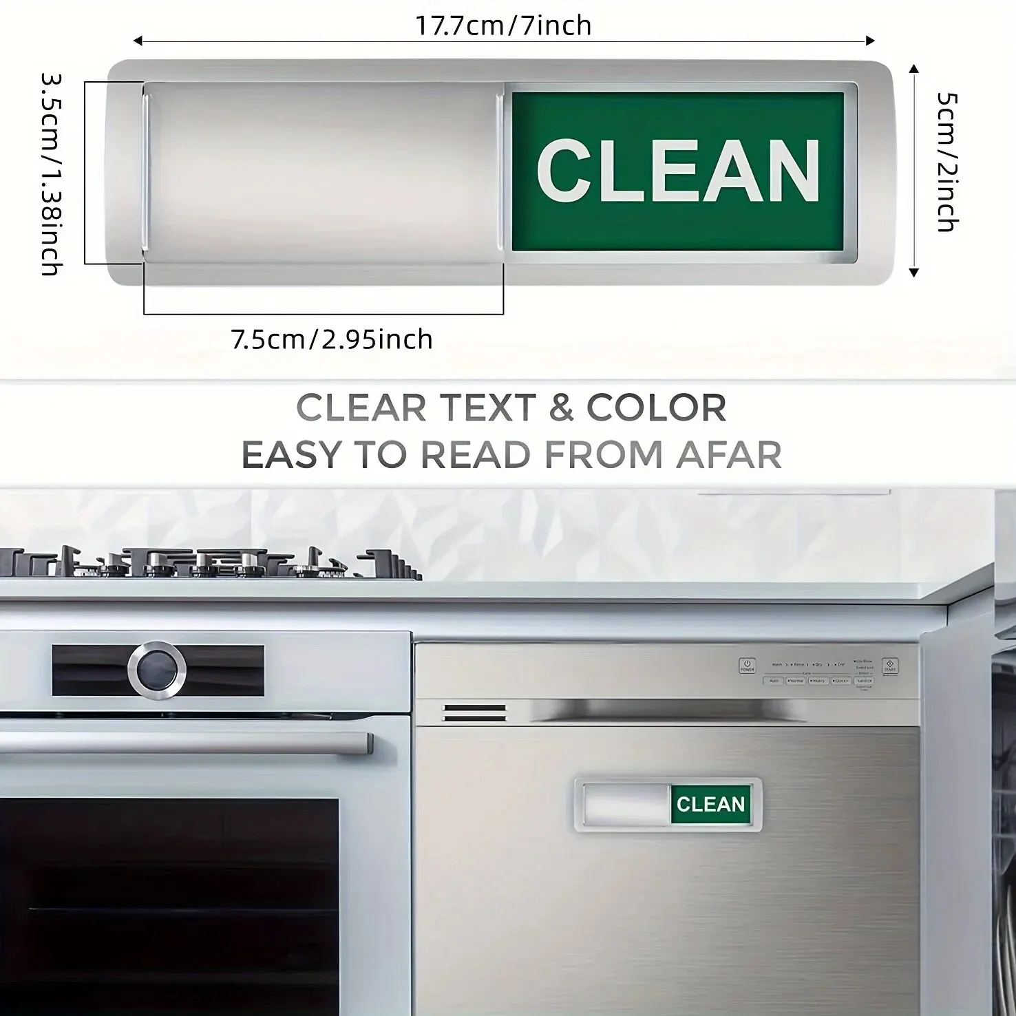 1 PCs Dishwasher Magnet Clean Dirty Sign for Dishwasher Or Refrigerator, Magnetic Clean Dirty Dishwasher Magnet Indicator Marker