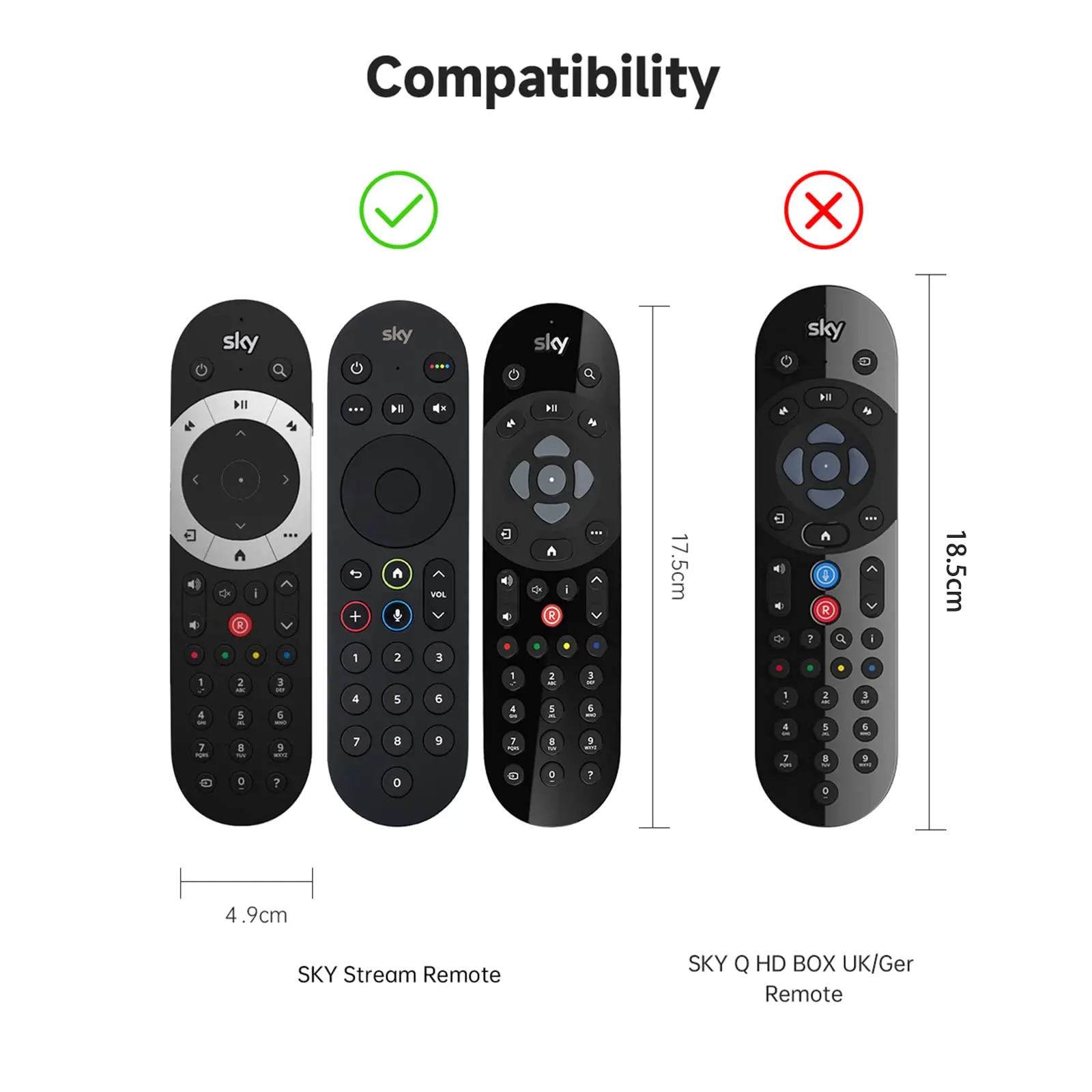 Remote Control Covers For SKY Q SIKAI Shockproof Protective Case Compatible Touch and Non-Touch Skin-Friendly With Hand Loop