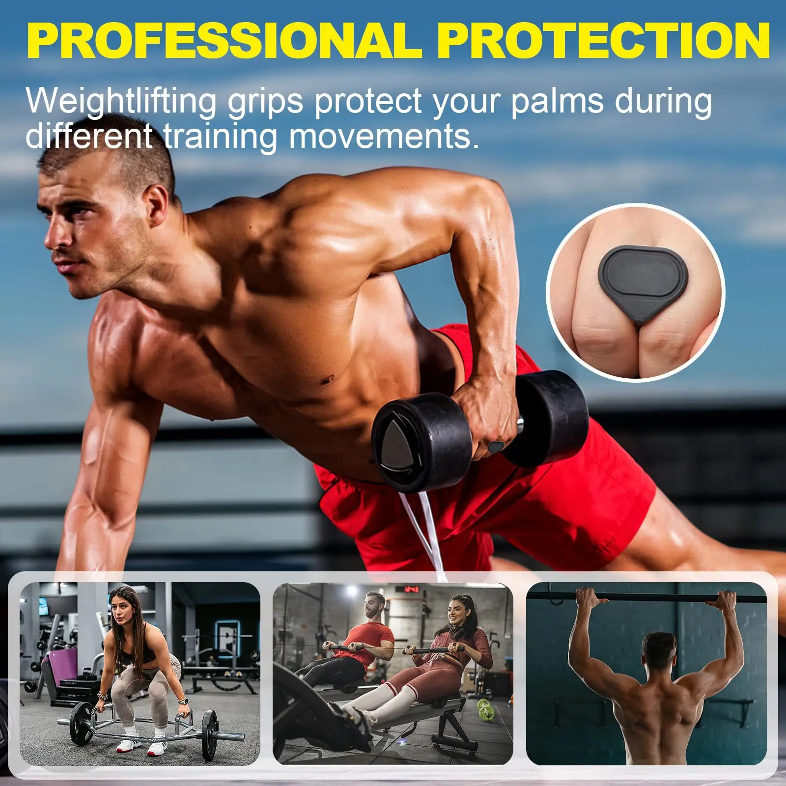 Silicone Anti-Slip Grip Protectors for Weightlifting Dumbbells Preventing Calluses and Enhancing Grip Strength Add the Box - view 4