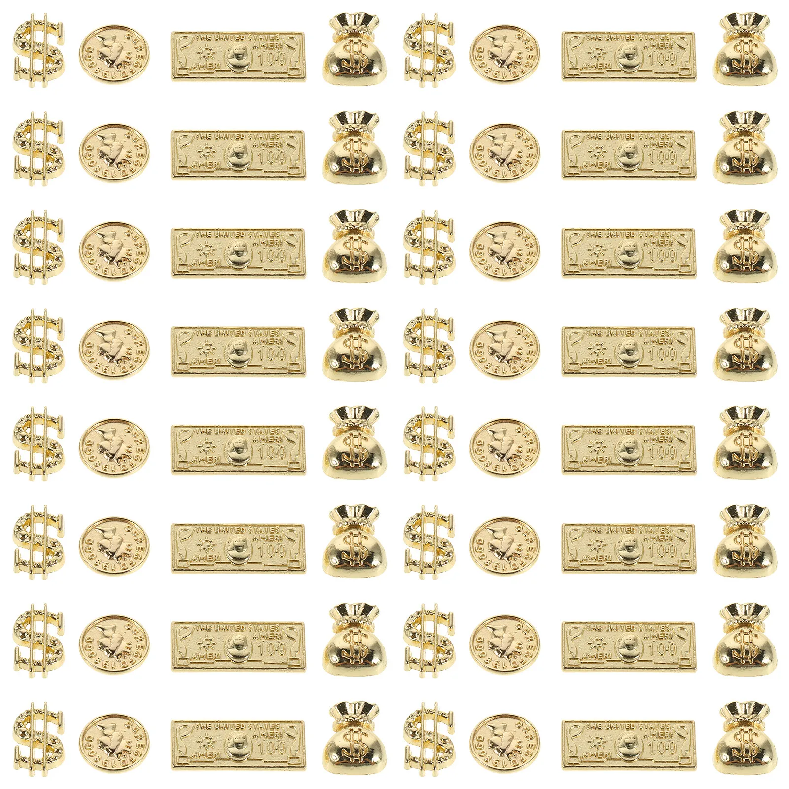 

200Pcs Cute Nail Charms for Nail Art Gold Tone Alloy Charms Set for DIY Manicure Stylish Event Decoration