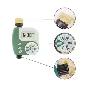 Outdoor garden irrigation controller timer Metal head automatic watering device irrigation timer
