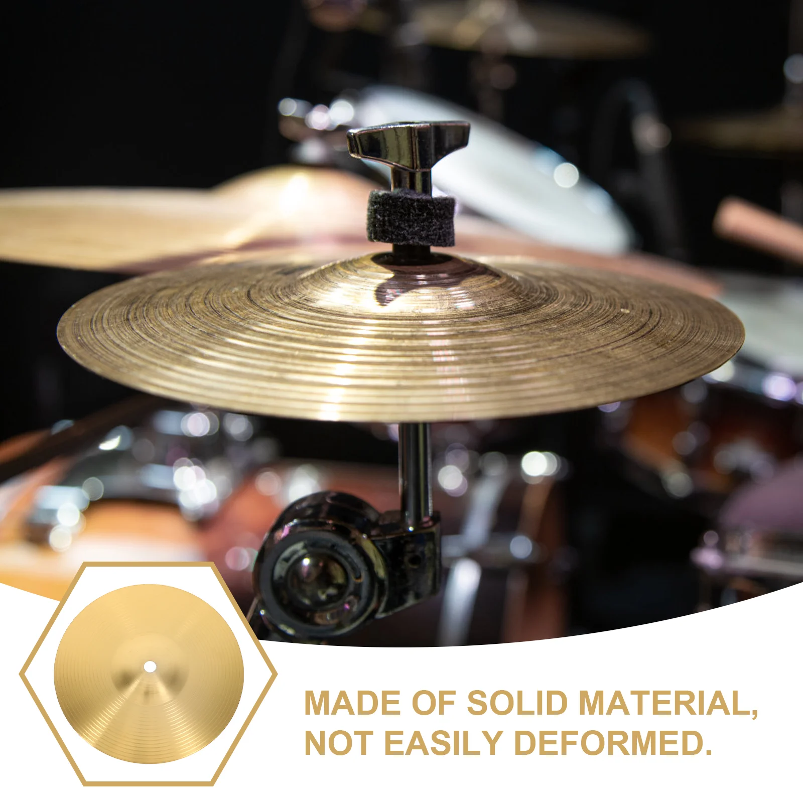 2pcs Drum Set Cymbals Jazz Drum Cymbal Brass Crash Cymbal Music Instrument Cymbals (8 INCH) drum cymbals