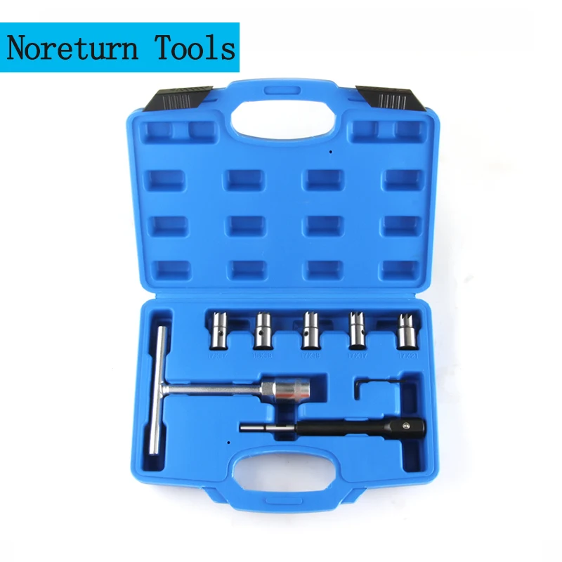 17Pcs Diesel fuel injector cleaning tool cleaner diesel fuel injector reamer fuel injector seat repair kit