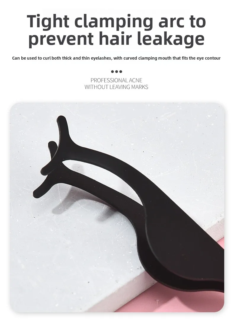 Assistente per ciglia finte in acciaio inossidabile, piegaciglia colorata, pinzette, strumento di bellezza portatile