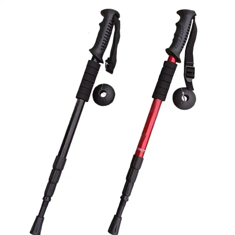 Trekking Pole Shock Absorption Foldable Lightweight Hiking Pole Suitable For Outdoor Camping Mountaineering Backpacking And Trip