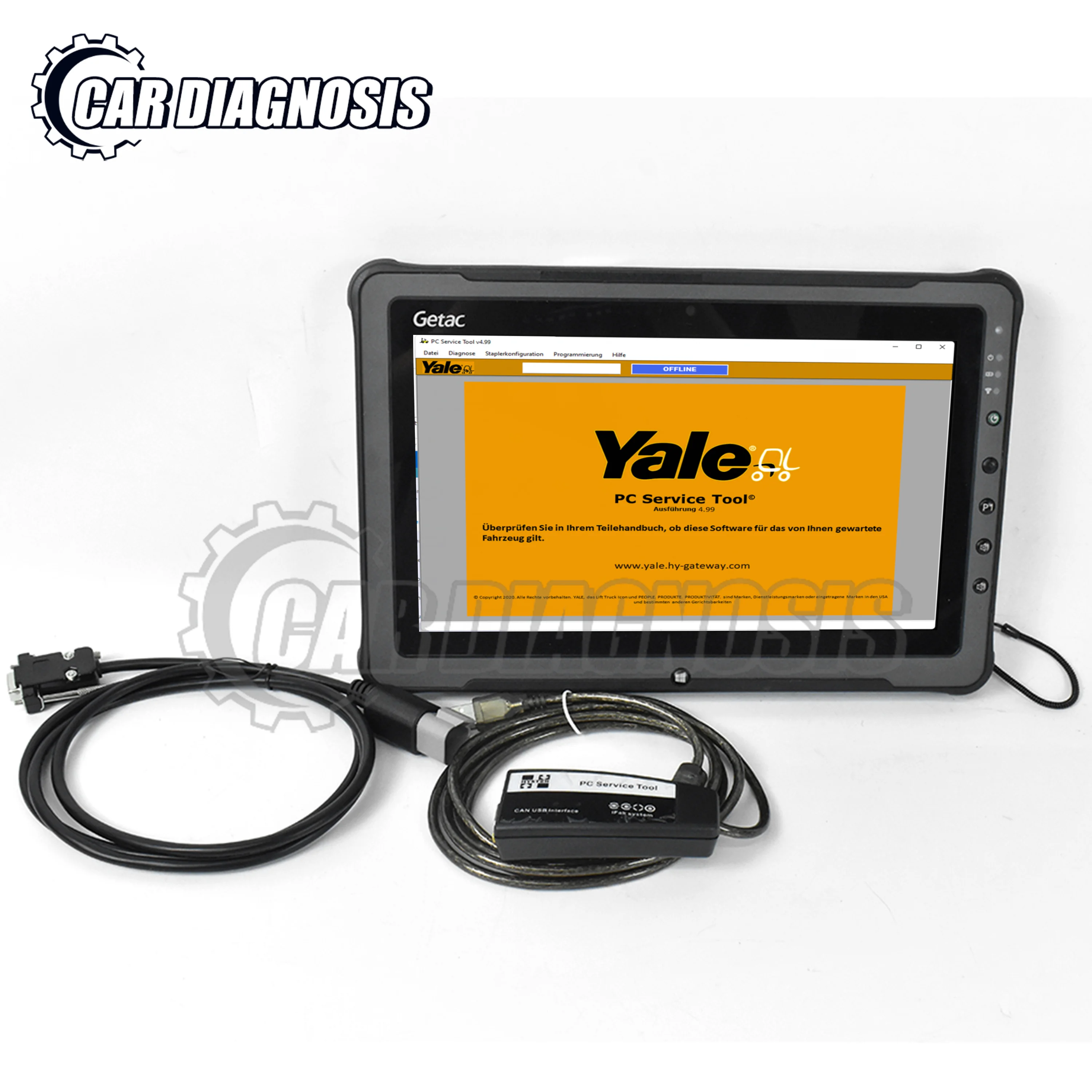 For Yale Hyster PC service repair tool Ifak system CAN USB interface forklift TRUCK auto diagnostic tool+F110 tablet