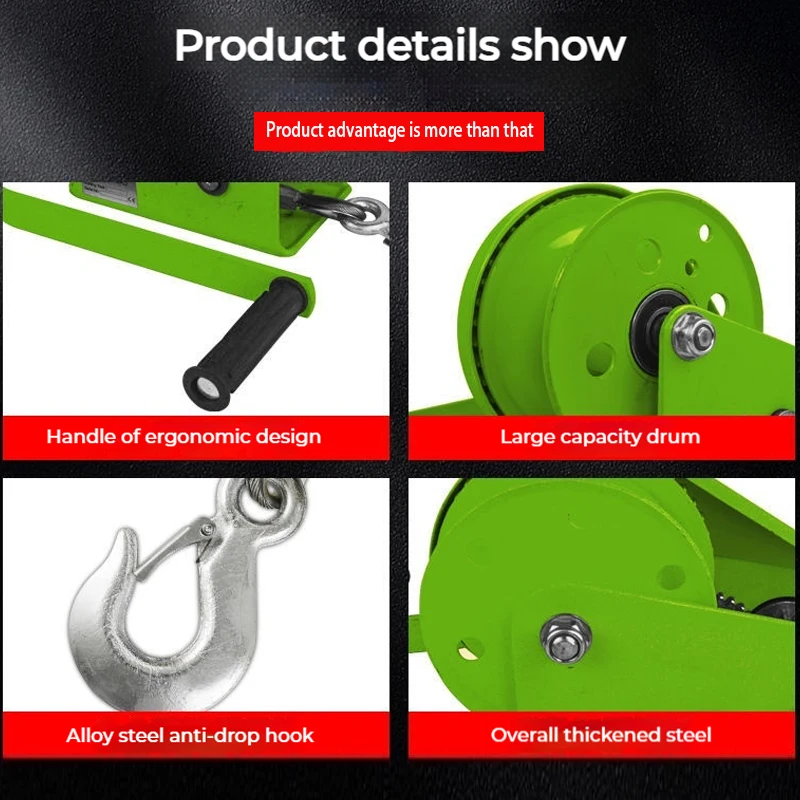 ثنائي الاتجاه الذاتي قفل اليد تعمل ونش اليدوي رافعة الجر ونش صغير رفع رافعة رافعة المنزلية #3