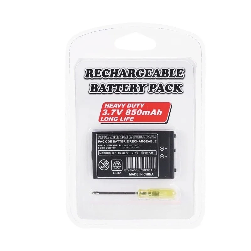 

For Nintendo DS NDS 850mah 3.7V Rechargeable Lithium Battery Pack Replacement Batteries with Mini Screwdriver