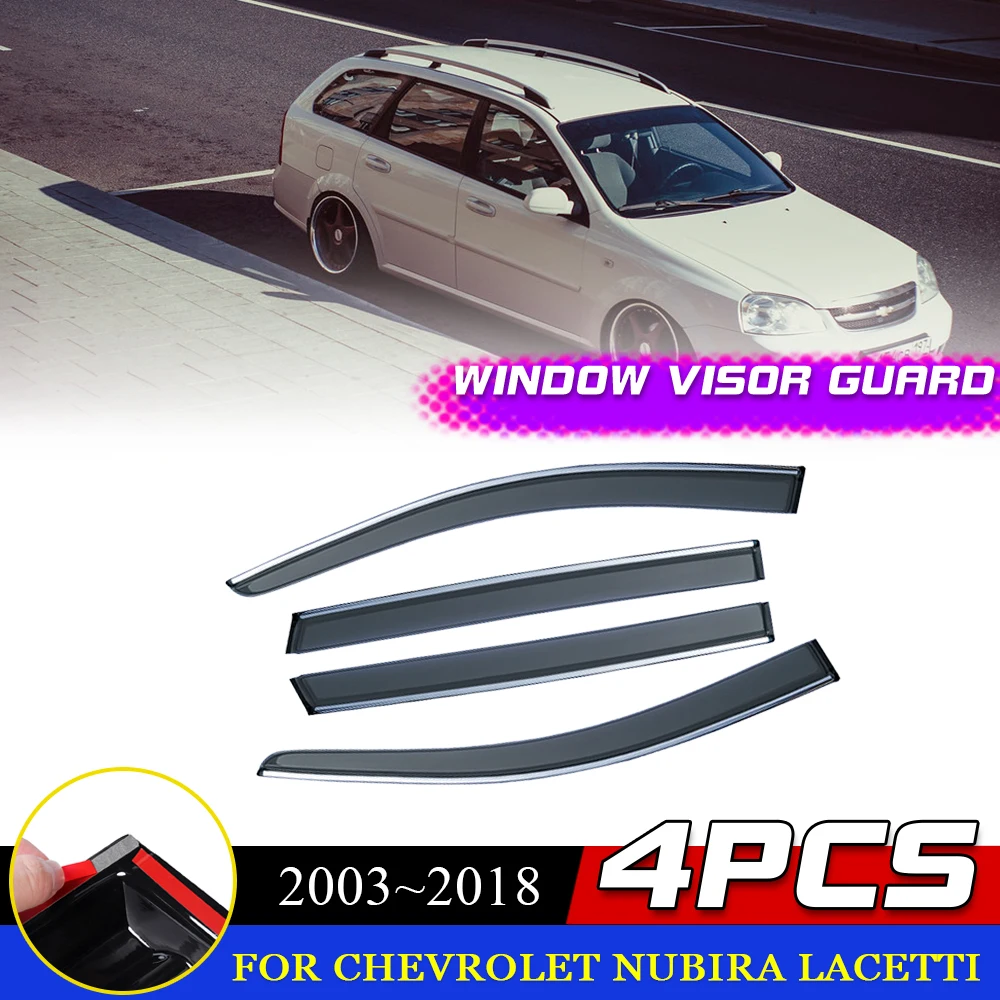 Windows Visor for Chevrolet Nubira Estate Ravon Gentra Daewoo Lacetti Wagon 2003~2018 Smoke Deflector Awning Sun Rain Accessorie