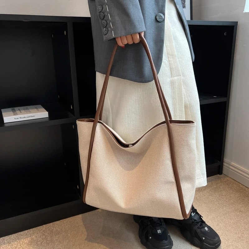 قطعة واحدة من حقيبة اليد ذات السعة الكبيرة، حقيبة دلو عصرية للعمل والتنقل، يمكن للنساء أن تحمل iPad #2