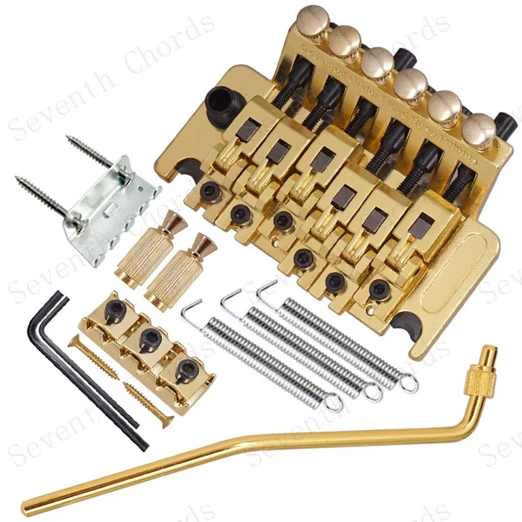 

A Set Gold Electric Guitar Tremolo Bridge Double Locking Systyem (YC-DB-GD-HGF154515255)