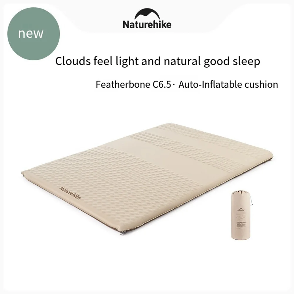 

Naturehike Automatic Inflatable Pad,Outdoor Tent 6.5CM Thick Portable Sleeping Mat,Camping Travel Moistureproof Widen Mattress