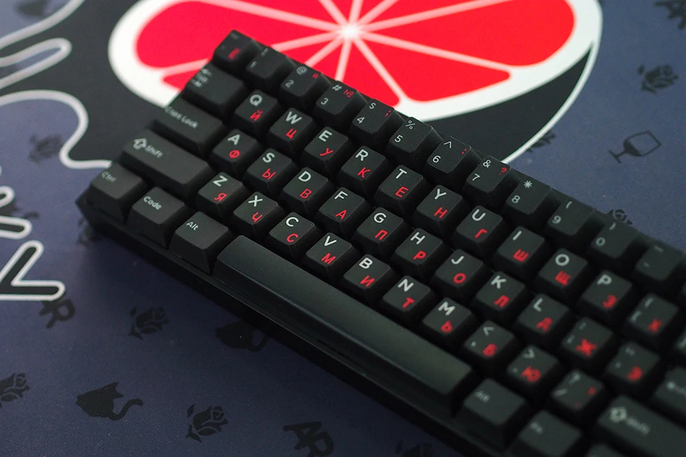 Imagem -06 - Inky-x Domikey Cereja Amore Abs Doubleshot Keycap Vermelho mx Stem Keyboard Poker 87 104 Gh60 Xd64 Xd68 Xd87 Bm60 Bm65 Bm80