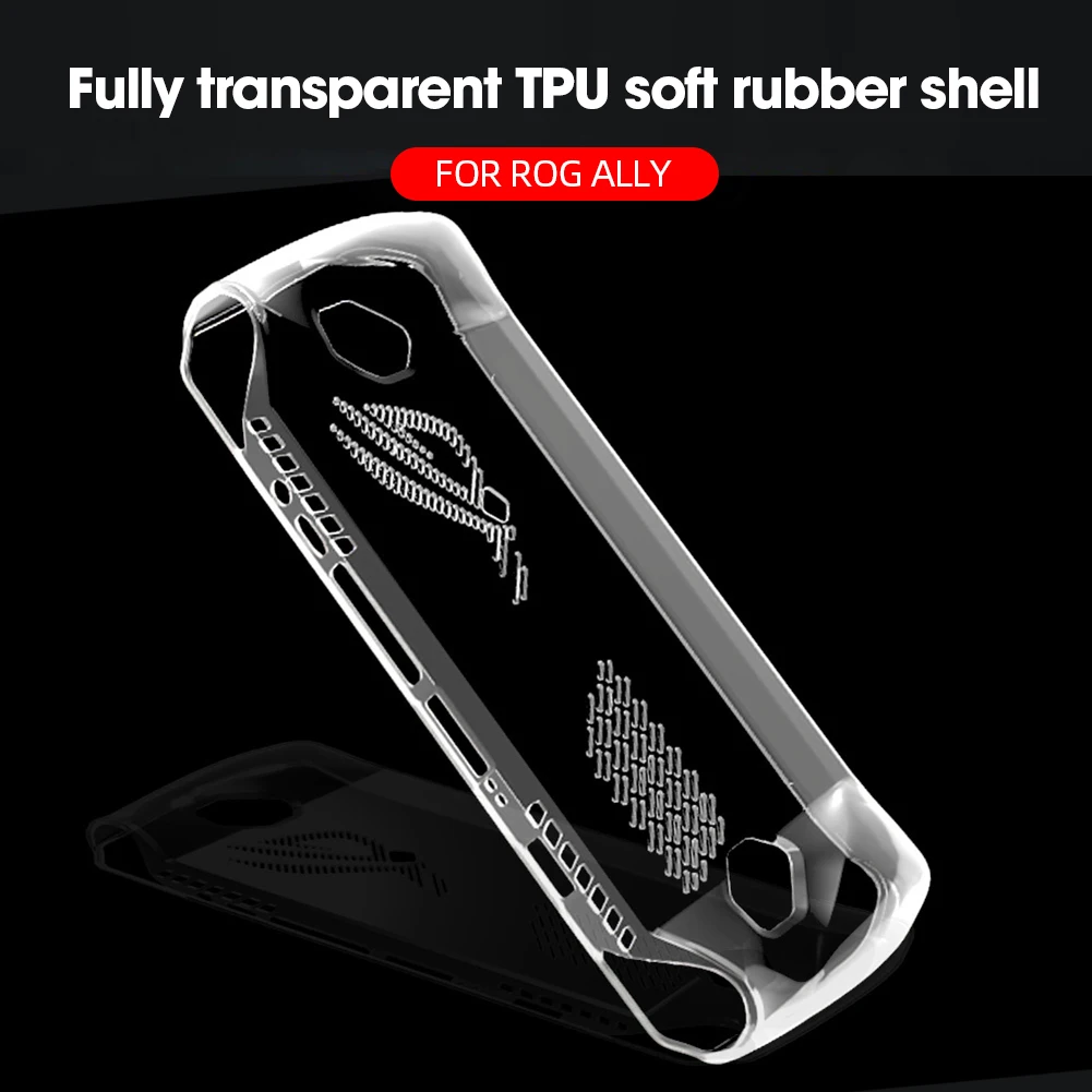 Clear Case For Asus ROG Ally Console Protector Shell Semitransparent Protective Case Cover TPU Console Accessories