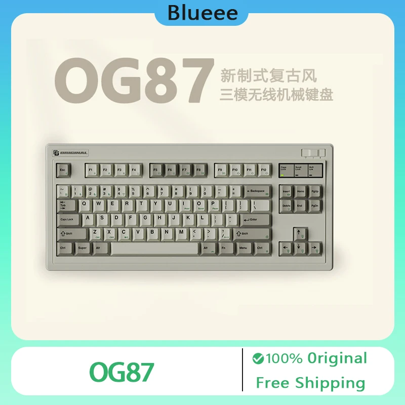 

Fl Esports OG87 Mechanical Keyboard Tri Mode Bluetooth Wireless Retro Keyboard Gaming Dye-sublimation PBT Keycaps Accessories