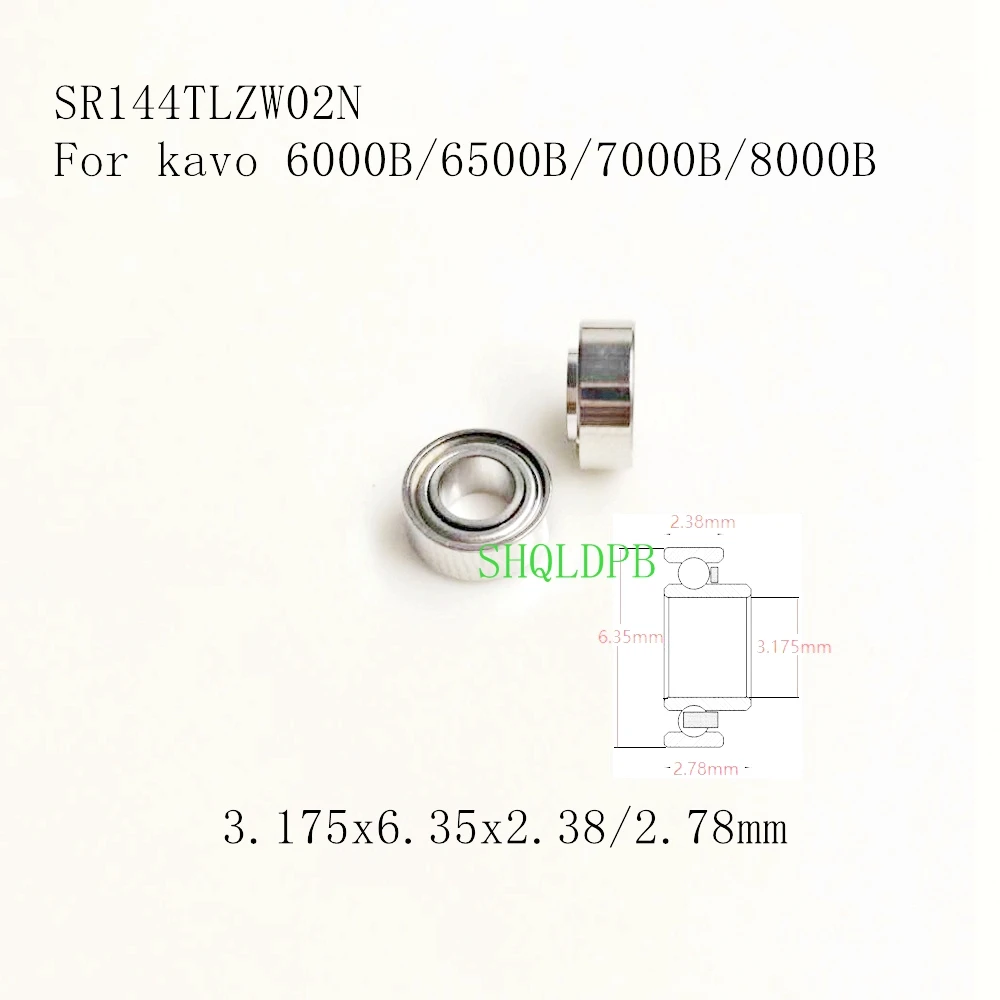 Imagem -02 - Rolamentos de Broca Dentais de Alta Velocidade Turbina Handpiece Sr144tlzw02n Abec7 Apto para Kavo 6000b 6500b 7000b 8000b 10 Pcs