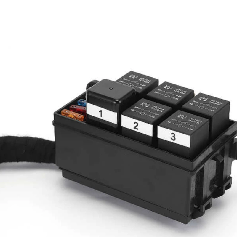 

Car off-road vehicle 12V DC spotlight modified 6-way remote control flash manual control line group control panel fuse box