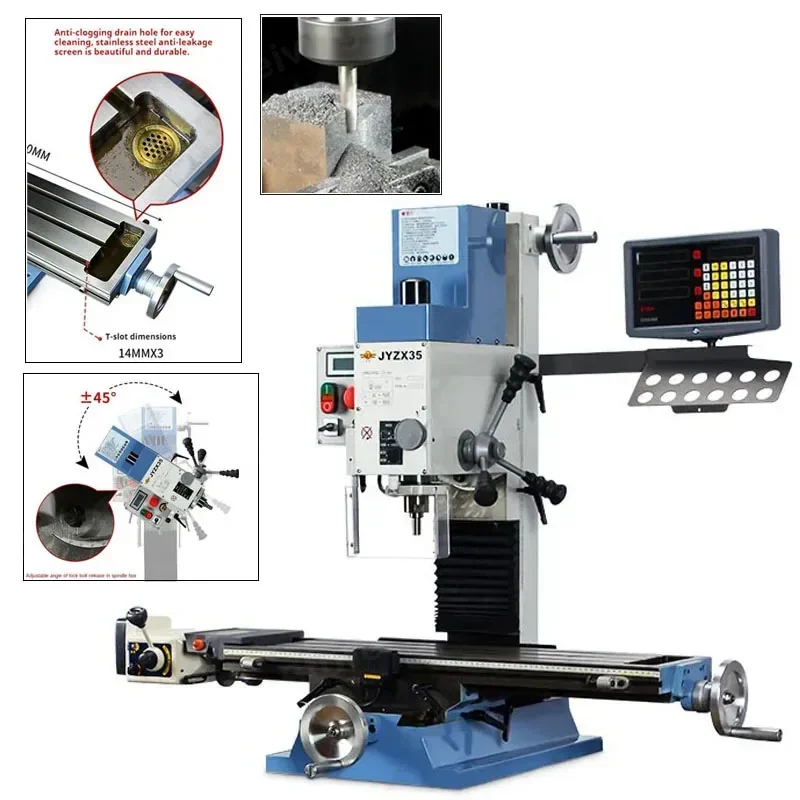 Mute Drilling and Milling Machine Brushless Milling Machine Three-axis Digital Display Drill Press Add Automatic Knife