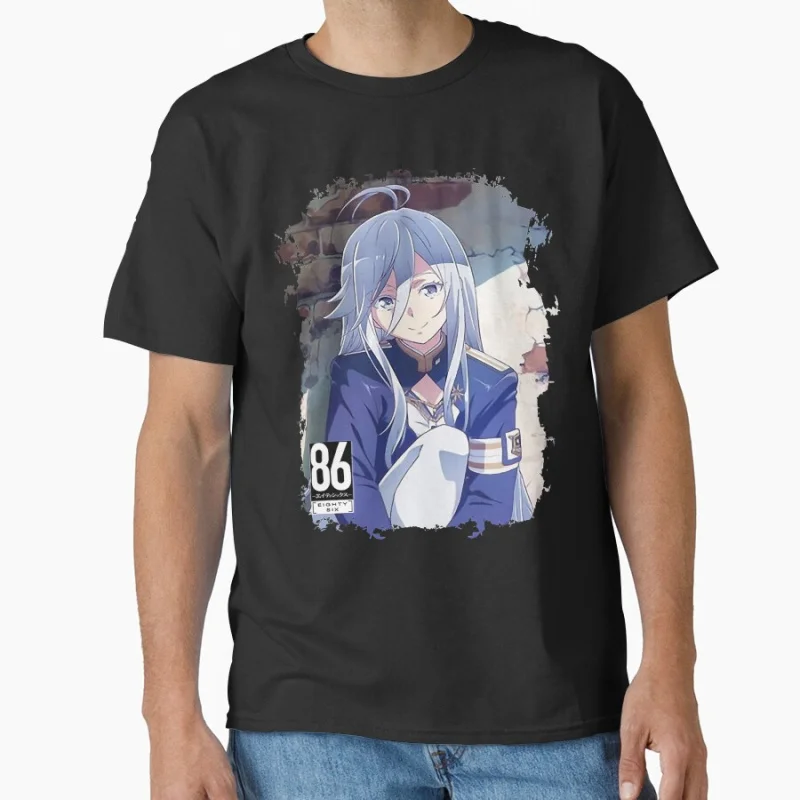 

Anju Emma86 Eighty Six Science Fiction Light Novel Anime t shirt for men 100% cotton Large size tops S-6XL manga Gift Tshirt