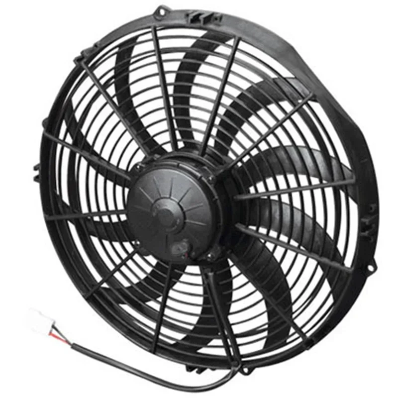 New Fan for 30102566 12 24 Volt High Performance 13 14 Inch Curved Puller Fan 1841 CFM for SPAL Alternatives