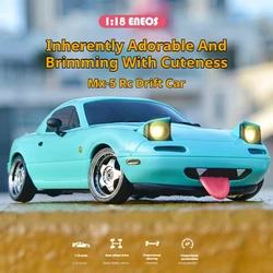 New1:18 Adorable Mx-5 Miata Rx7 Rc Drift Car 2.4g Esp Gyro Flip-Up Light Full Scale Remote Control Toy Car Kid Adult Xmas Gift