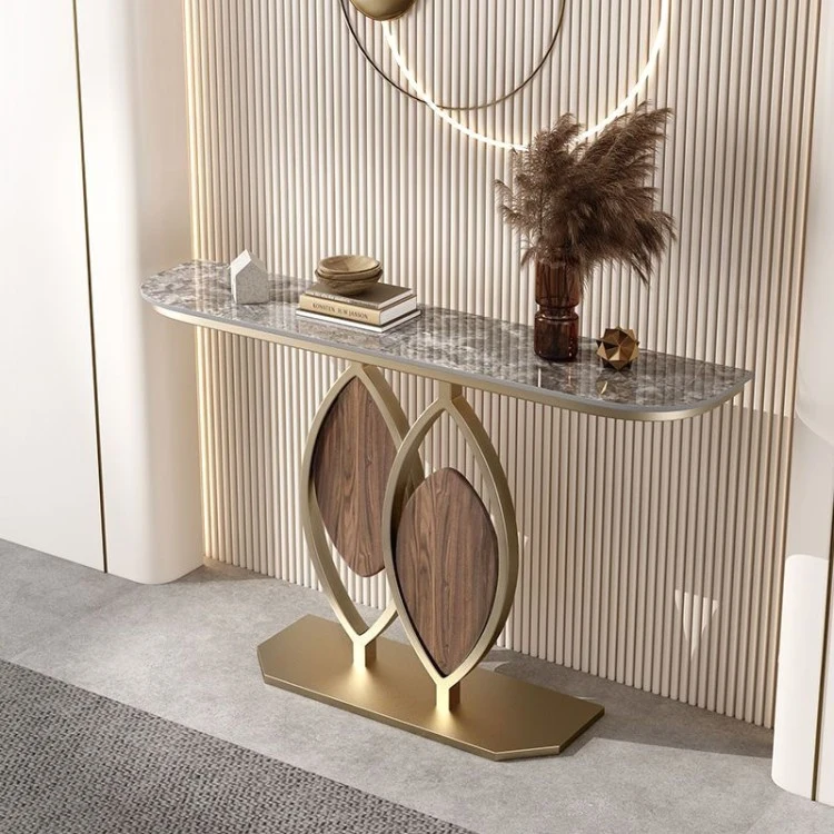 Italian Luxury Living Room Console Cabinet Creative Slate Minimalist Style Entrance  Wall Mounted