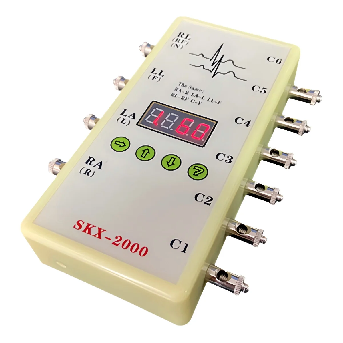 SKX‑2000C ECG Simulator, Portable Electrocardiogram Signal Generator Simulation Instrument for Medical Testing