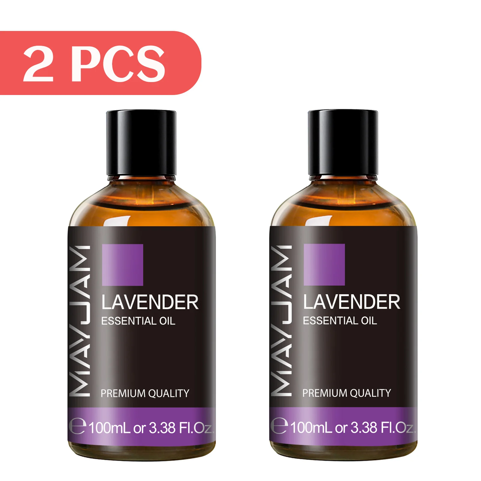 MAYJAM Plant Natural Essential Oils for Humidifier Citronella Lavender Jasmine Eucalyptus Vanilla Mint Sandalwood 2PCS 100ML