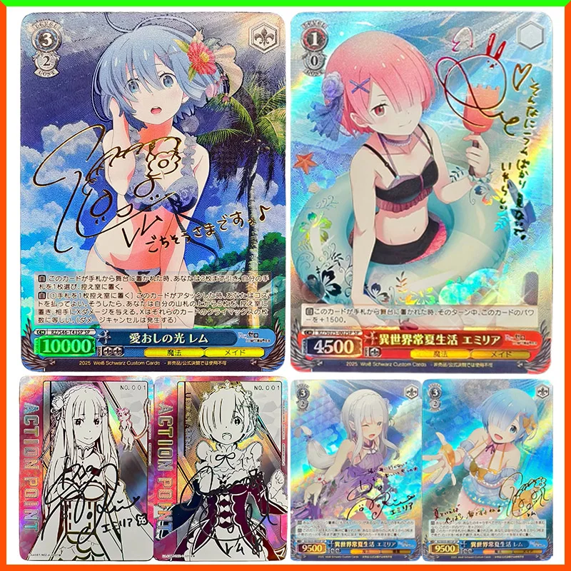 

Аниме Weiss Schwarz DIY ACG Rem Emilia Ram Reflection настольная игра Коллекционные карты игрушки для мальчиков подарок на Рождество и день рождения