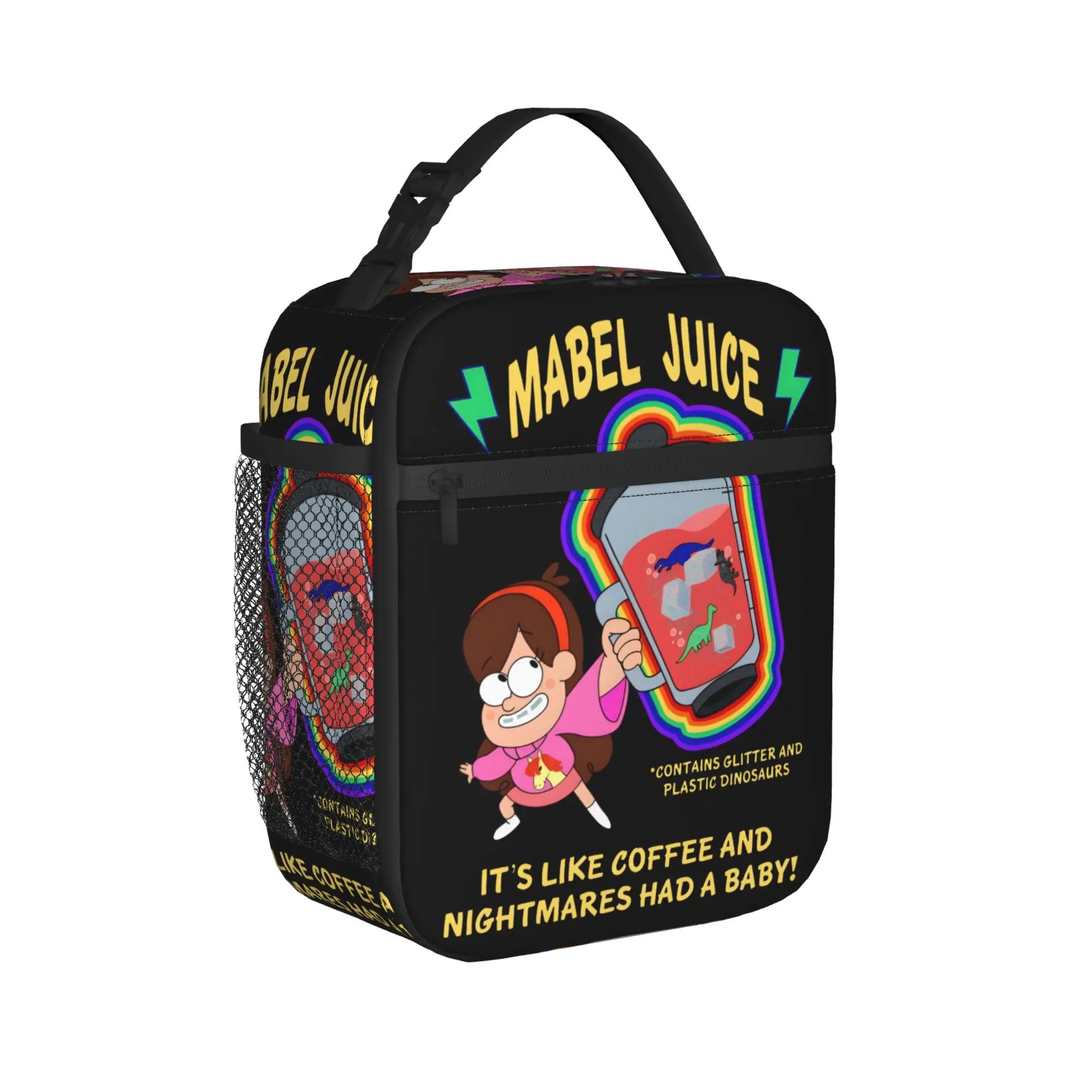 Mabel Juicing Lunch Bag For Men G-Gravity Falls Lunch Box Aesthetic Office Cooler Bag Portable Waterproof Thermal Tote Handbags