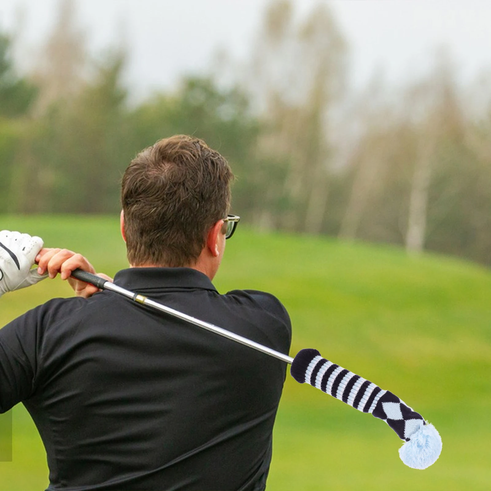 

3pcs Golf Club Head Covers Knitted Wood Driver Hybrid Cover Soft Durable Long Neck Protective For Lightweight