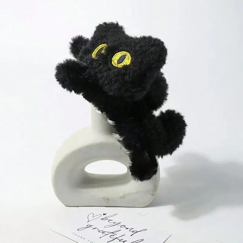 

1 шт. разноцветный осенне-зимний плюшевый трехмерный кот для женщин и девочек, большой размер, милый зажим, зажим в виде акулы, коготь для волос