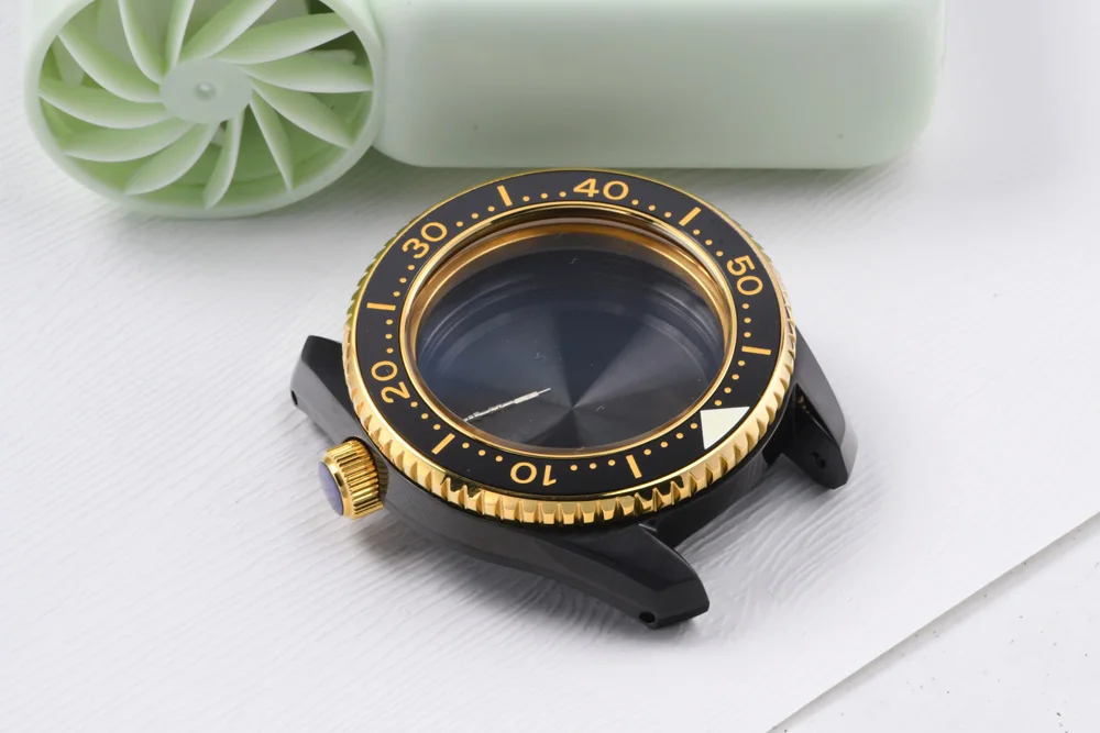 MM300 44mm Uhrengehäuse Edelstahl-Uhrengehäuse Leuchtendes Saphirglas Taucheruhr für NH35/NH36 Automatikwerk Uhrenmodifikation – Detail 10