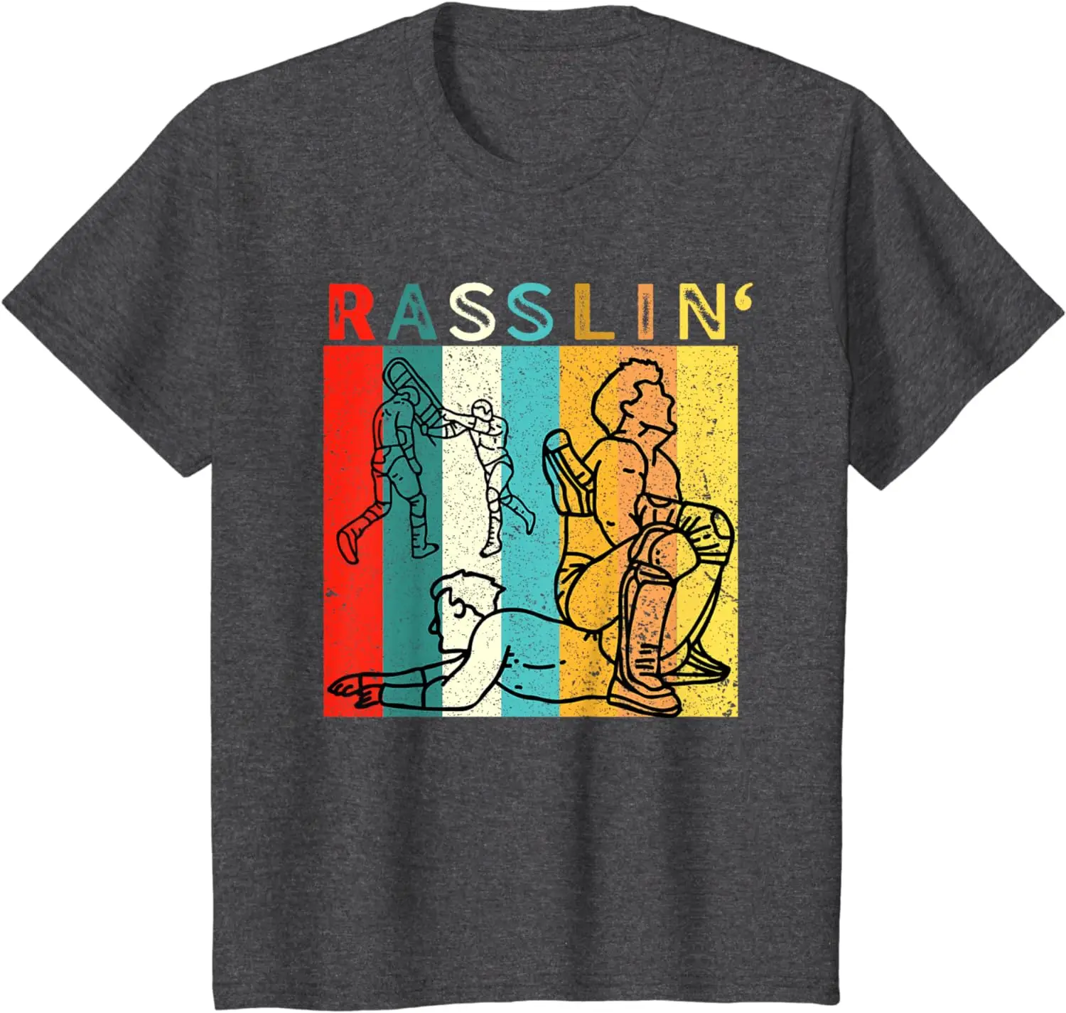 Retro Vintage Rasslin' Pro Wrestling Fan T-Shirt