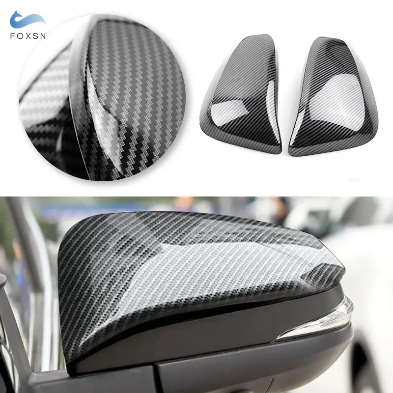 2pcs Car Side Rear View Mirror Cap Cover Trim For Toyota RAV4 Hilux Revo 2015-2018 Innova 2012-2019 Fortuner AN160 SW4 2015-2019