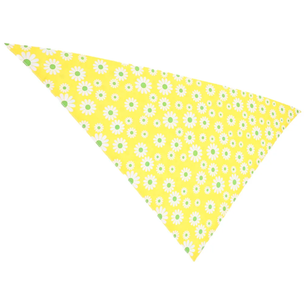 

Pet Scarf Triangular Bandana Large Polyester Floral Design Easy Dry Pet Accessories Dog Party Supplies